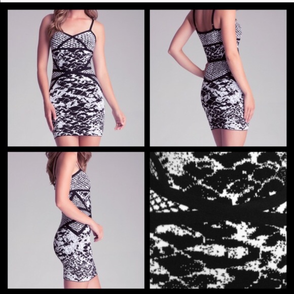 white snakeskin dress